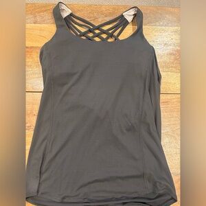 Women's Dark Gray Strappy Top from Lululemon no tag but size 4